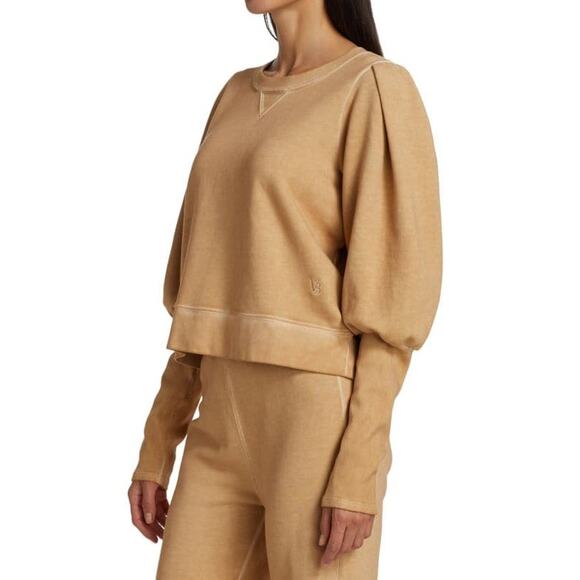 VERONICA BEARD Analeigh Sweatshirt Sand Long Puff Sleeve Pullover Women's XS - Picture 8 of 16